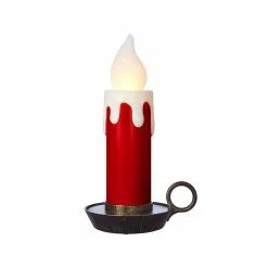 The Christmas Palace 17.5" METALLIC RED CANDLE BATTERY OPERATED