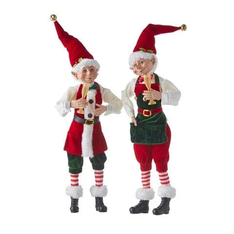 Best Pirce π The π Christmas Palace Elves 16" POSABLE ELF WITH CHAMPAGNE GLASSES ASSORTED SET OF 2 π 1 The Christmas Palace Elves 16" POSABLE ELF WITH CHAMPAGNE GLASSES ASSORTED SET OF 2