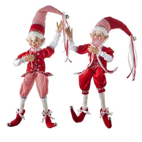 Promo π€© The π Christmas Palace 30" RED & WHITE POSABLE ELF ASSORTED SET OF 2 π― 1 The Christmas Palace 30" RED & WHITE POSABLE ELF ASSORTED SET OF 2