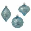 The Christmas Palace Christmas Ornaments 4" ARTIC BLUE JEWELED ORNAMENT ASSORTED SET OF 6
