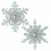 The Christmas Palace 5" ARCTIC BLUE SNOWFLAKE ORNAMENT SET OF 12 Christmas Ornaments