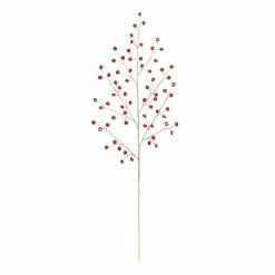 The Christmas Palace 32" ACRYLIC RUBY JEWELED SPRAY SET OF 6 Stems & Picks