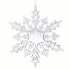 The Christmas Palace 8" FROSTED SNOWFLAKE ORNAMENT SET OF 12