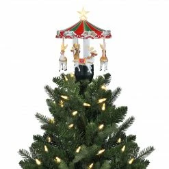 The Christmas Palace Angels & Toppers 11" CAROUSEL ANIMATED TREE TOPPER