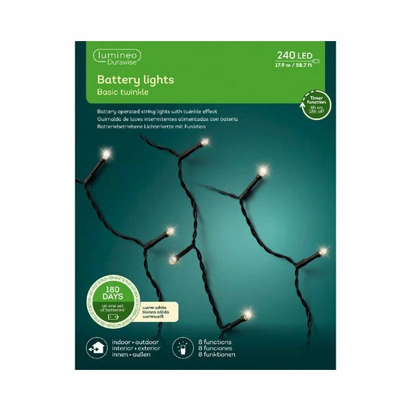 Top 10 π― The π Christmas Palace π Christmas LIGHTS 60 FT 240 LED WARM WHITE TWINKLE BLACK WIRE BATTERY OPERATED π 4 The Christmas Palace CHRISTMAS LIGHTS 60 FT 240 LED WARM WHITE TWINKLE BLACK WIRE BATTERY OPERATED