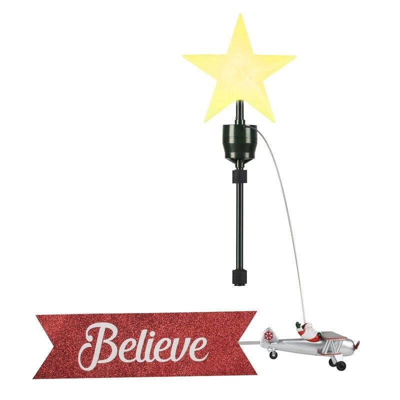 Budget π The π Christmas Palace ANIMATED TREE TOPPER SANTA BIPLANE 𧨠1 The Christmas Palace ANIMATED TREE TOPPER SANTA BIPLANE