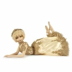 The Christmas Palace 19" GOLD LACE LYING DOLL Goodwill M&G Belgium