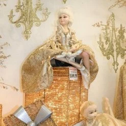 The Christmas Palace 11" LACE LYING DOLL Yuletide Traditions