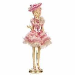 The Christmas Palace Pretty In Pink 26" CANDY RUFFLE DOLL WITH STAND