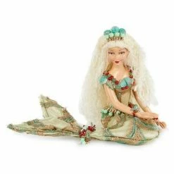 The Christmas Palace 9" CORAL SHELL SITTING MERMAID DOLL Goodwill M&G Belgium