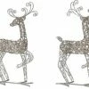 The Christmas Palace 22" STANDING METAL DEER ASSORTED SET OF 2