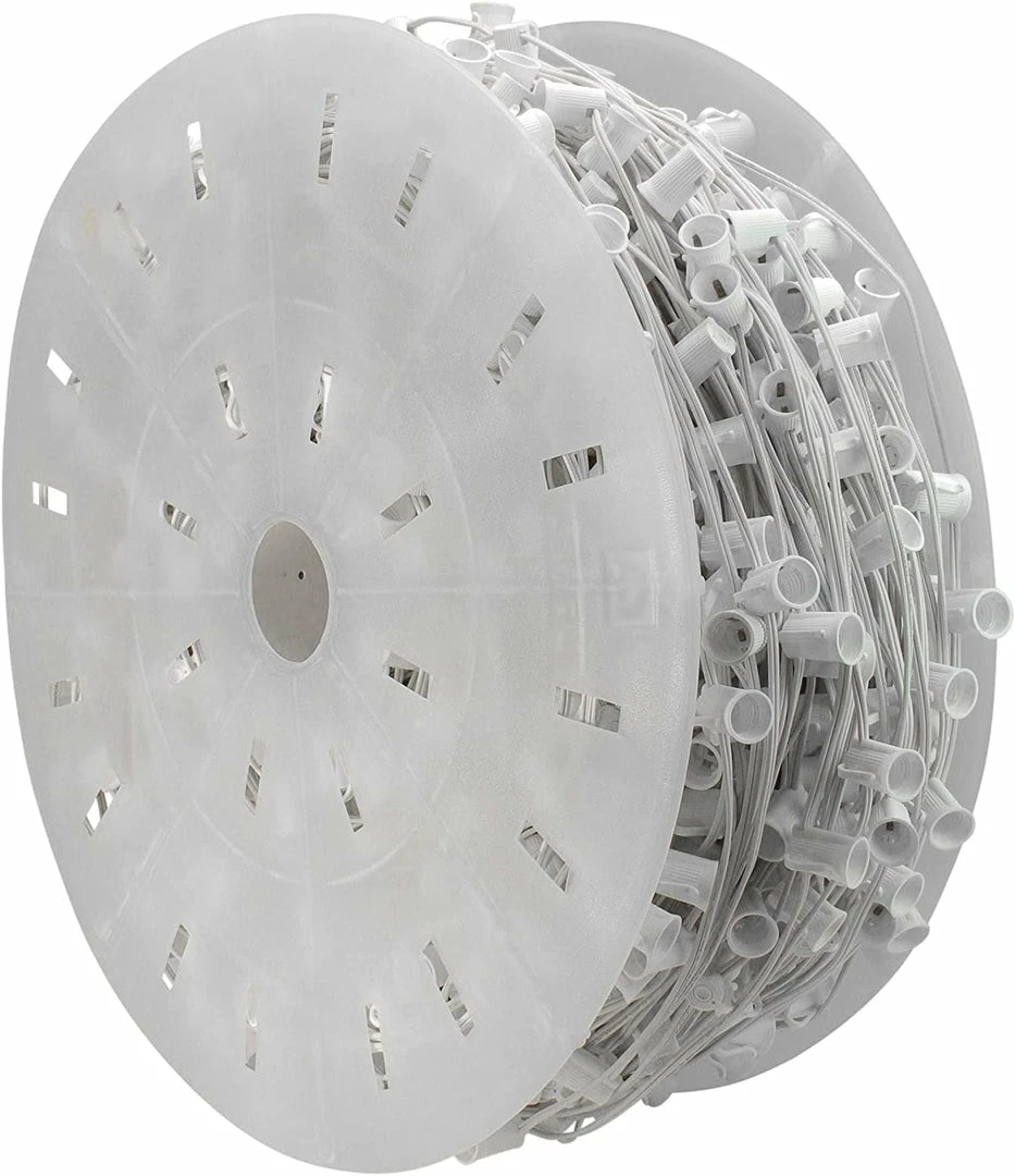 Cheap π The π Christmas Palace π Christmas LIGHTS 1000 FT C9 ROLL WHITE WIRE 12" SPACING E17 BASE π 2 The Christmas Palace CHRISTMAS LIGHTS 1000 FT C9 ROLL WHITE WIRE 12" SPACING E17 BASE