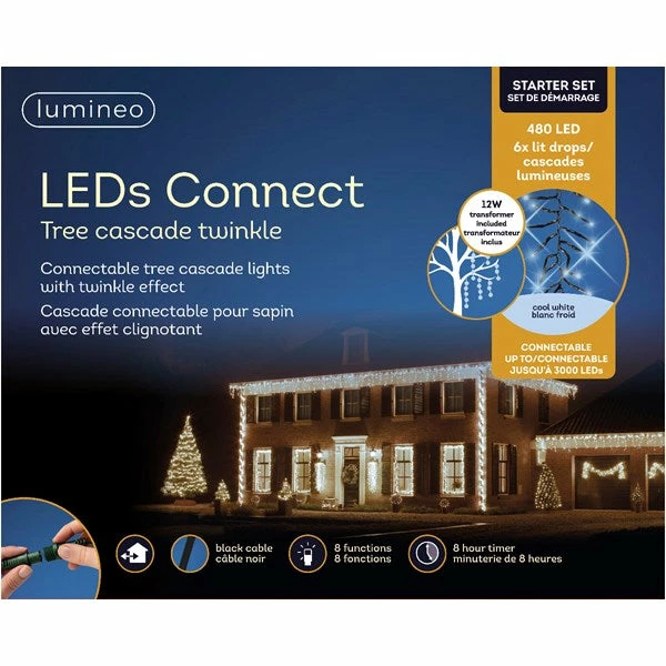 Best deal π The π Christmas Palace 39 FT CASCADE STARTER SET COOL WHITE WITH 6 STRINGS 480 LED LIGHTS TRANSFORMER π 3 The Christmas Palace 39 FT CASCADE STARTER SET COOL WHITE WITH 6 STRINGS 480 LED LIGHTS TRANSFORMER