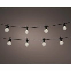 The Christmas Palace CHRISTMAS LIGHTS 31 FT STARTER SET WARM WHITE MILKY PARTY CONNECT 1 STRING OF 20 BULBS