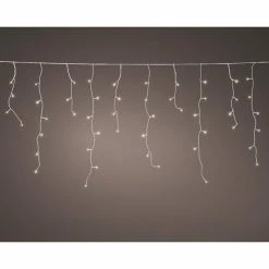 The Christmas Palace 24 FT ICICLE STARTER SET WARM WHITE WITH 1 STRING OF 250 LED LIGHTS CHRISTMAS LIGHTS