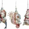 The Christmas Palace 3"-6" MARK ROBERTS SANTA UNDER THE SEA ASSORTED SET OF 3 ORNAMENTS Christmas Ornaments