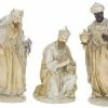 The Christmas Palace MARK ROBERTS 10" SILVER & GOLD STANDING 3 KINGS Nativity & Stables