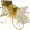 The Christmas Palace MARK ROBERTS 23" X 17.5" WHITE & GOLD CARRIAGE Sleighs & Ladders