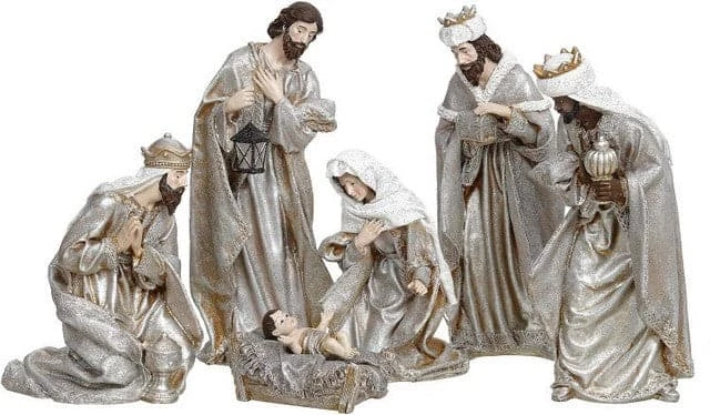 Brand new π€© The π Christmas Palace Nativity & Stables MARK ROBERTS 16" PLATINUM NATIVITY SCENE SET OF 6 β¨ 1 The Christmas Palace Nativity & Stables MARK ROBERTS 16" PLATINUM NATIVITY SCENE SET OF 6