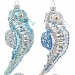 The Christmas Palace Christmas Ornaments MARK ROBERTS 6.5" SPARKLING SEAHORSE ORNAMENT ASSORTED SET OF 6