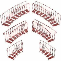The Christmas Palace Peppermint Swirl MARK ROBERTS 16" - 22" RED GRAND CHRISTMAS STAIRCASE SET OF 6