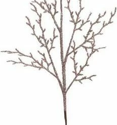 The Christmas Palace MARK ROBERTS 35" PINK GLITTER CORAL SPRAY SET OF 12 Stems & Picks