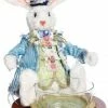 The Christmas Palace Easter MARK ROBERTS 15" RABBIT WITH GLASS BOWL