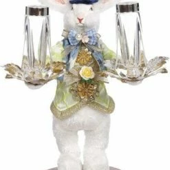 The Christmas Palace MARK ROBERTS 11" RABBIT WITH SALT AND PEPPER SHAKER