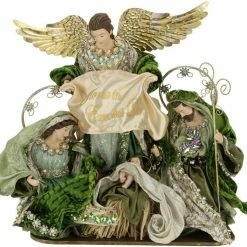 The Christmas Palace Nativity & Stables MARK ROBERTS 16" HOLY FAMILY WITH ANGEL