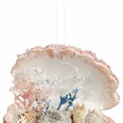 The Christmas Palace Christmas Ornaments MARK ROBERTS 5" PINK OPEN SHELL ORNAMENT SET OF 4