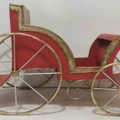 The Christmas Palace MARK ROBERTS 23"X17.5" RED & GOLD CARRIAGE