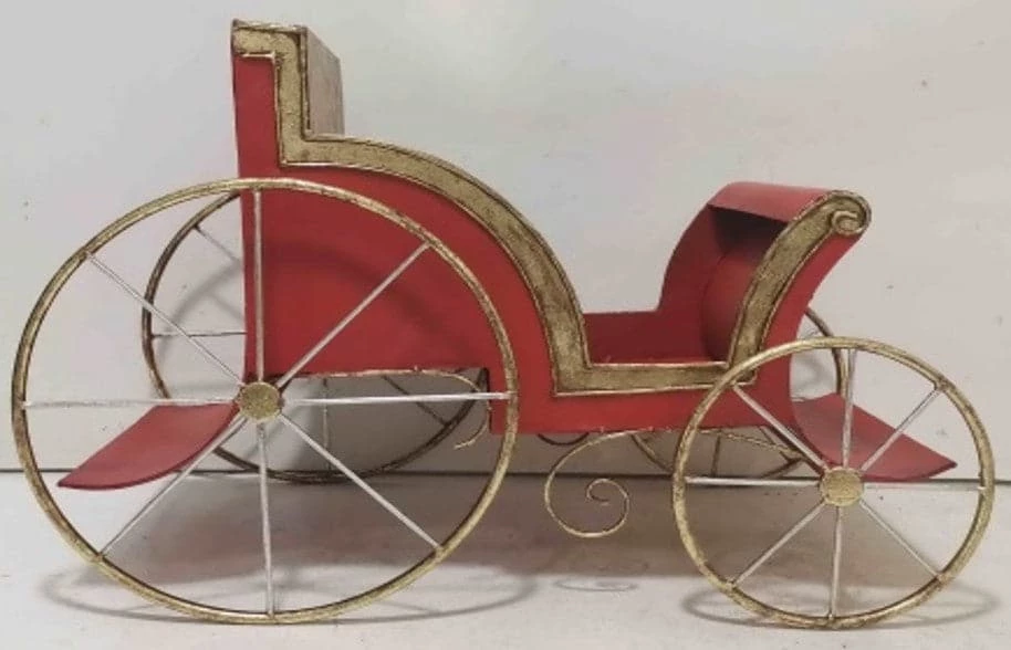 Outlet 𧨠The π Christmas Palace MARK ROBERTS 23"X17.5" RED & GOLD CARRIAGE π 1 The Christmas Palace MARK ROBERTS 23"X17.5" RED & GOLD CARRIAGE