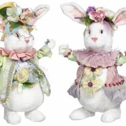 The Christmas Palace MARK ROBERTS 15"-20" MR & MRS SWEET RABBIT ASSORTED SET OF 2