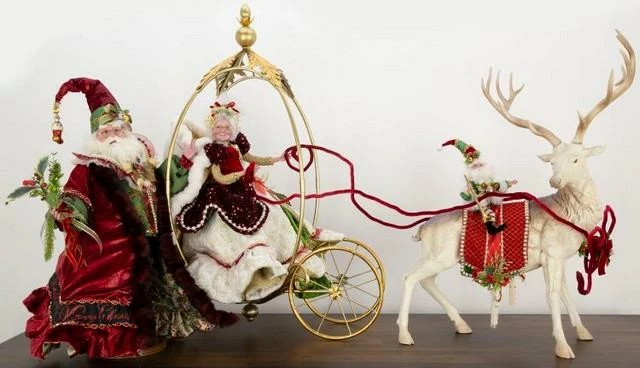 Brand new β The π Christmas Palace Santas MARK ROBERTS 36" MR. & MRS. CLAUS CARRIAGE SET π 1 The Christmas Palace Santas MARK ROBERTS 36" MR. & MRS. CLAUS CARRIAGE SET