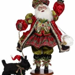 The Christmas Palace Santas MARK ROBERTS 2 FT HIGHLAND PLAID SANTA