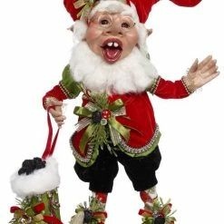 The Christmas Palace Elves MARK ROBERTS 17.5" MEDIUM COAL STOCKING ELF