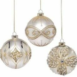 The Christmas Palace Christmas Ornaments MARK ROBERTS 3" SPARKLING JEWEL ORNAMENT ASSORTED SET OF 6