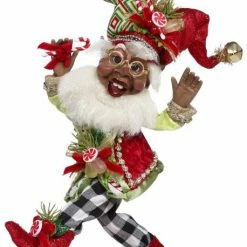 The Christmas Palace MARK ROBERTS 10.5" SMALL AFRICAN AMERICAN CANDY DANDY ELF