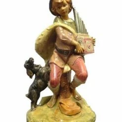The Christmas Palace 12" PEASANT MAN WITH BARREL FIGURINE Nativity & Stables