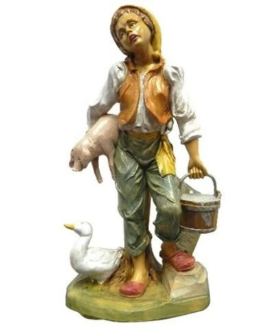 Best deal 🔥 The 🎁 Christmas Palace 12" PEASANT MAN WITH PIG FIGURINE Nativity & Stables 🤩 1 The Christmas Palace 12" PEASANT MAN WITH PIG FIGURINE Nativity & Stables