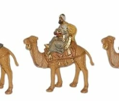 The Christmas Palace 5" SET OF 3 CAMELS Nativity & Stables
