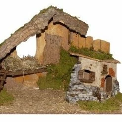 The Christmas Palace 22"X13"X15" ITALIAN STABLE Nativity & Stables