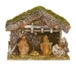 The Christmas Palace Nativity & Stables 9" X 5" X 8" ITALIAN STABLE INCLUDES 3 FIGURINES