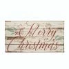 The Christmas Palace Table Tops 16" RETRO WOOD MERRY CHRISTMAS SIGN