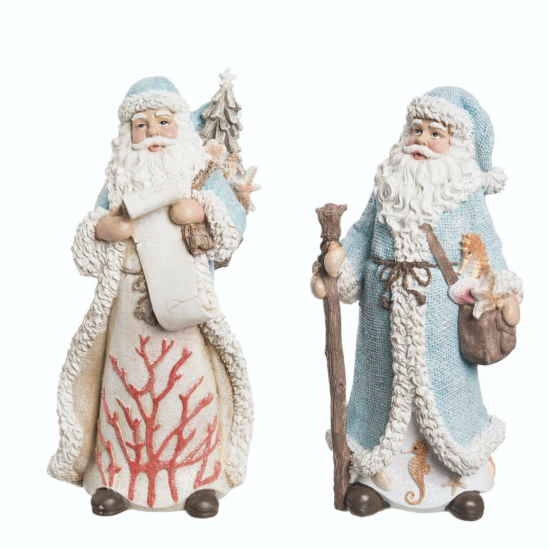Best reviews of β€οΈ The π Christmas Palace 14" AQUA & IVORY SEASIDE SANTA ASSORTED SET OF 2 π 2 The Christmas Palace 14" AQUA & IVORY SEASIDE SANTA ASSORTED SET OF 2