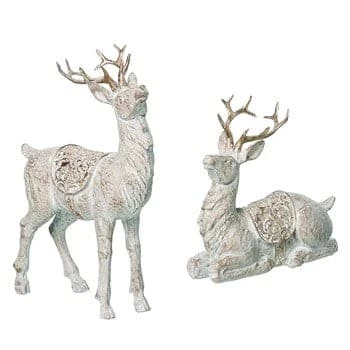 Promo π₯ The π Christmas Palace 10" ELEGANT REINDEER ASSORTED SET OF 2 Deers, Bears & Swans π 1 The Christmas Palace 10" ELEGANT REINDEER ASSORTED SET OF 2 Deers, Bears & Swans