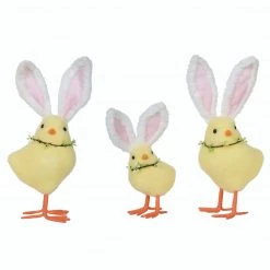 The Christmas Palace 11" CHICKS WITH BUNNY EARS SET OF 3