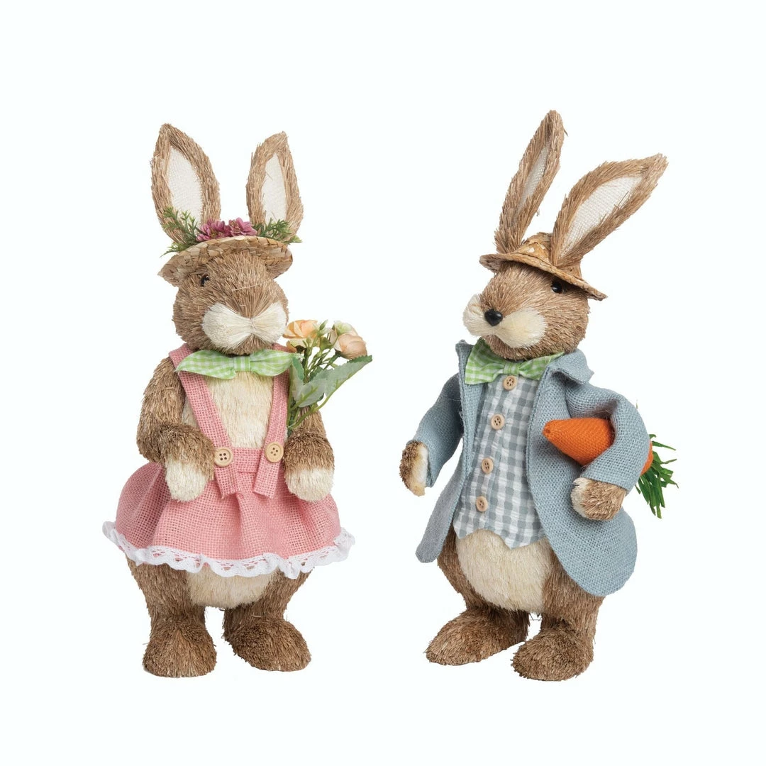 Cheap π The π Christmas Palace 17" SISAL EASTER GARDEN BUNNY ASSORTED SET OF 2 π 1 The Christmas Palace 17" SISAL EASTER GARDEN BUNNY ASSORTED SET OF 2