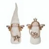The Christmas Palace 13" IVORY & GOLD PLUSH ANGELS ASSORTED SET OF 2 Angels & Toppers