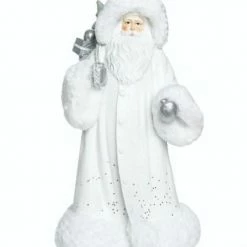 The Christmas Palace Santas 17" WHITE GLAMOUR SANTA
